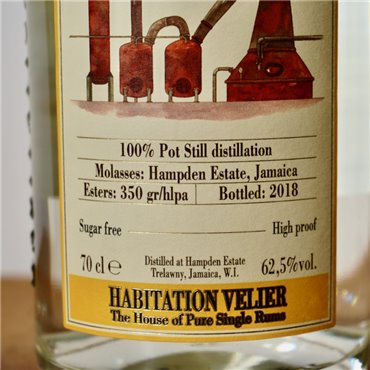 Rum - Habitation Velier Hampden LROK White / 70cl / 62.5%
