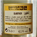 Rum - Habitation Velier Hampden LROK White / 70cl / 62.5%
