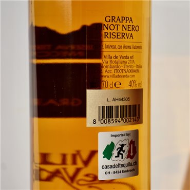 Grappa - Villa De Varda Riserva Pinot Nero / 70cl / 40%