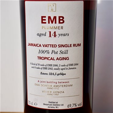 Rum - Velier Monymusk EMB Plummer Tropical 14 Years / 70cl / 69.7%