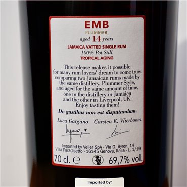 Rum - Velier Monymusk EMB Plummer Tropical 14 Years / 70cl / 69.7%