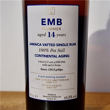 Rum - Velier Monymusk EMB Plummer Continental 14 Years / 70cl / 64.8%