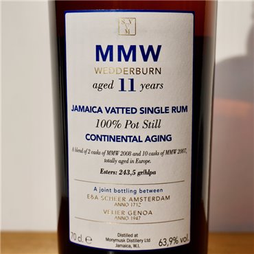 Rum - Velier Monymusk MMW Wedderburn Continental Blend 11 Years / 70cl / 63.9%