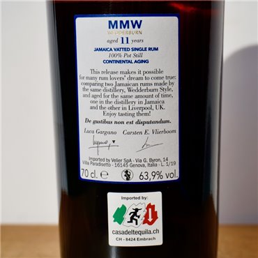 Rum - Velier Monymusk MMW Wedderburn Continental Blend 11 Years / 70cl / 63.9%