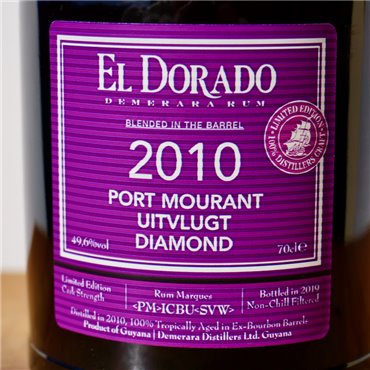 Rum - El Dorado 2010/2019 Port Mourant Uitvlugt Diamond / 70cl / 49.6%