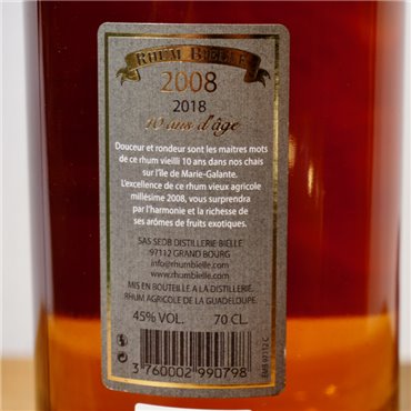 Rum - Bielle 2008 10 Years / 70cl / 45%
