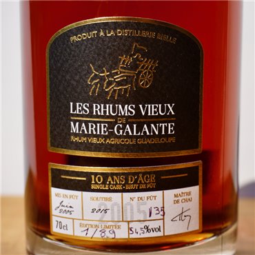 Rum - Bielle Vieux Marie Galante 2005 10 Years / 70cl / 54.5%