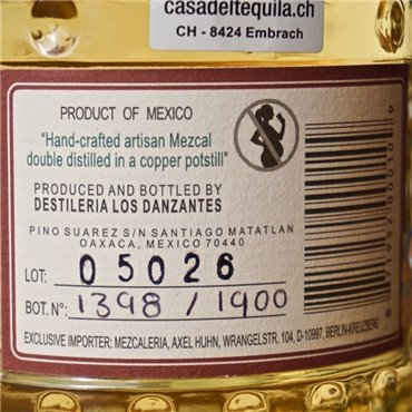 Mezcal - Los Danzantes Reposado / 75cl / 43.2% Mezcal 100% Agave 76,00 CHF