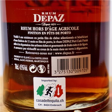 Rum - Depaz Hors D'Age Port Cask Finish / 70cl / 45%