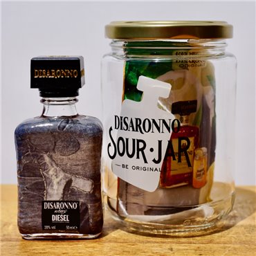 Liqueur - Disaronno Amaretto Sour-Jar Diesel Edition Mini / 5cl / 28%