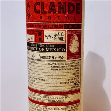Sotol - Clande Eduardo Arrieta 100% Lote 6 / 70cl / 44.2%