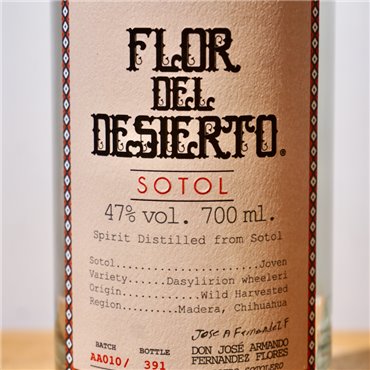 Sotol - Flor del Desierto Sotol Sierra / 70cl / 47%