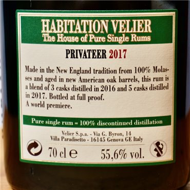 Rum - Habitation Velier Privatter 2017 / 70cl / 55.6%