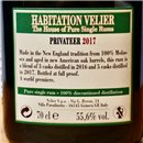 Rum - Habitation Velier Privatter 2017 / 70cl / 55.6%