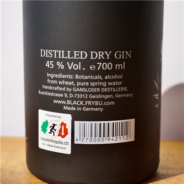 Gin - Black Gin Gansloser Classic / 70cl / 45%