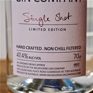 Gin - MGC The Melbourne Gin Company Single Shot / 70cl / 47.4%