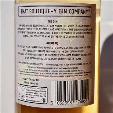 Gin - That Boutique-y Gin Company Rhubarb Triangle / 70cl / 46%
