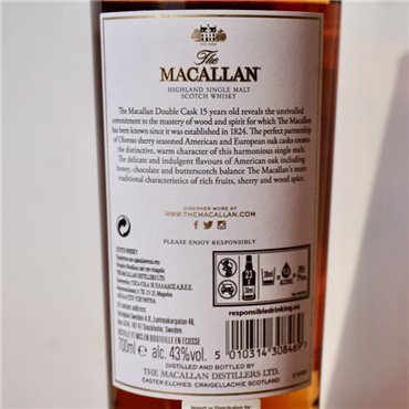Whisk(e)y - Macallan Double Cask 15 Years / 70cl / 43%