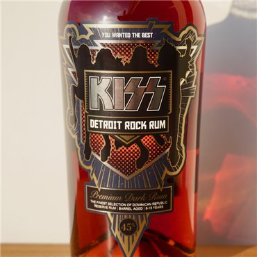 Rum - Kiss Detroit Rock Premium Dark Rum / 70cl / 45%