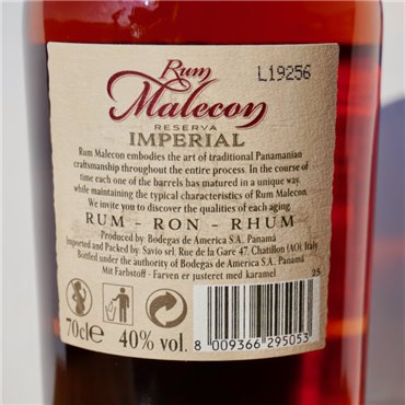 Rum - Malecon 25 Years / 70cl / 40%