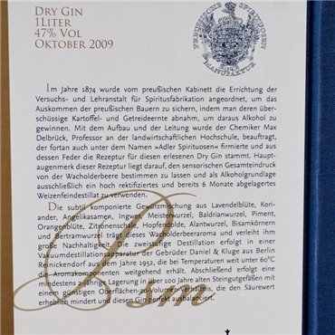 Gin - Adler Berlin KPM Edition / 100cl / 47%
