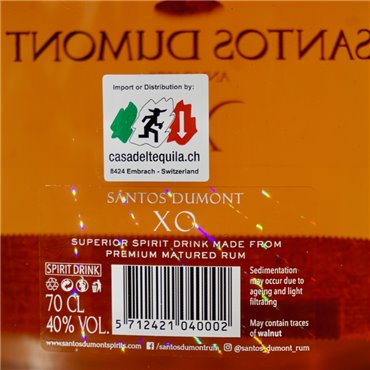 Rum - Santos Dumont XO Rum / 70cl / 40%