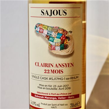 Rum - Clairin Ansyen Sajous 22 Mois Deborah Marengo / 70cl / 54.9%