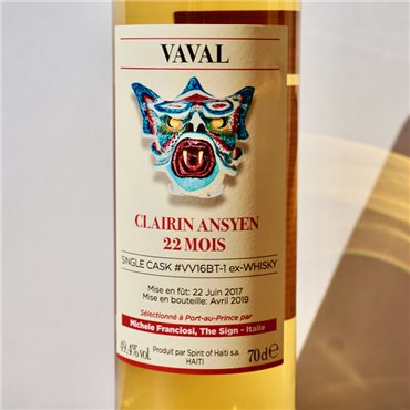 Rum - Clairin Ansyen Vaval 22 Mois Michele Franciosi / 70cl / 49.4%