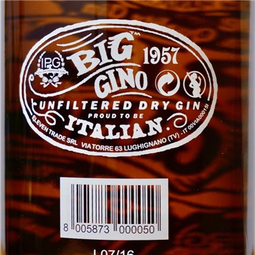 Gin - Big Gino Italian Dry Gin / 100cl / 40%