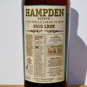Rum - Hampden Estate LROK 2010 / 70cl / 47%