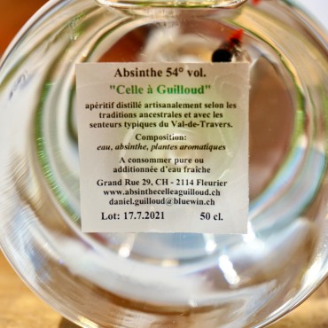 Absintherie Guilloud, Absinthe Celle a Guilloud "Figurine Fée", 50 cl, 54 % vol.