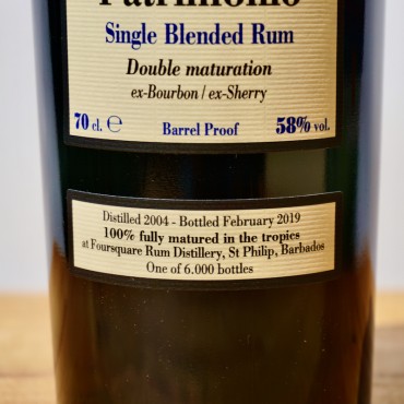 Rum - Velier Foursquare Patrimonio / 70cl / 58%