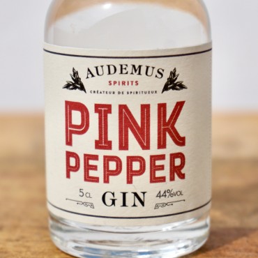 Gin - Audemus Pink Pepper Gin (White Label) Miniatur / 5cl / 44%