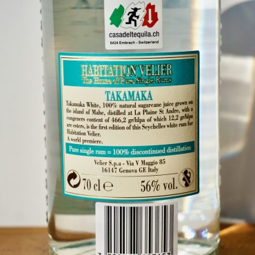 Rum - Habitation Velier Takamaka White / 70cl / 56%