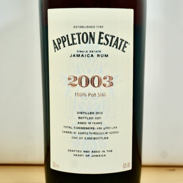 Rum - Appleton Estate 2003 Hearts Collection / 70cl / 63%