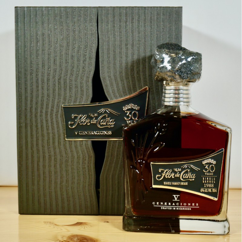 Flor de Cana V Generaciones 30 Years 1988 Single Barrel Rum / 70cl / 40%