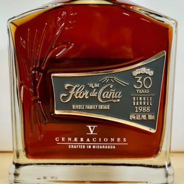 Flor de Cana V Generaciones 30 Years 1988 Single Barrel Rum / 70cl / 40%