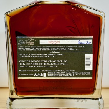Flor de Cana V Generaciones 30 Years 1988 Single Barrel Rum / 70cl / 40%