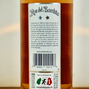 Rum - Ron del Barrilito Two Stars / 70cl / 43%