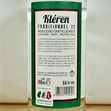 Rum - Kleren Tradicionnel 22 / 70cl / 55%