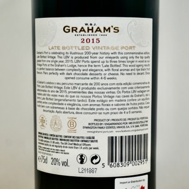 Port - Graham's Port Late Bottled Vintage 2015 / 70cl / 20%