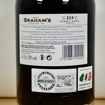 Port - Graham's Port 10 Year Tawny / 70cl / 20%