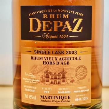 Rum - Depaz Hors D'Age Single Cask 2003 / 70cl / 45%