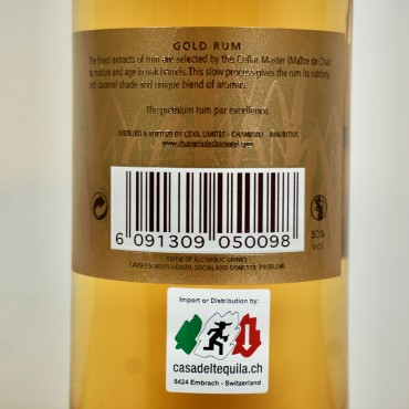 Rum - Chamarel Gold Rum / 70cl / 50%
