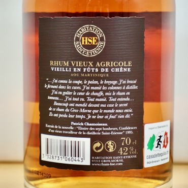 Rum - HSE VO Vieilli en Futs de Chene / 70cl / 42%