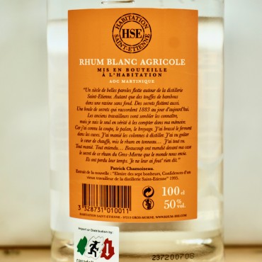 Rum - HSE Blanc Agricole / 100cl / 50%