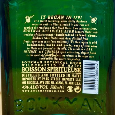 Rum - Boukman Haiti Botanical / 70cl / 45%