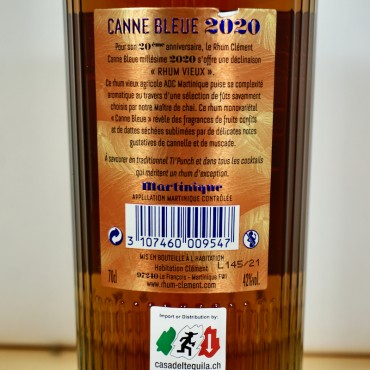 Rum - Clement Canne Bleue 2020 Vieux Agricole / 70cl / 42%
