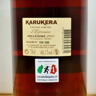 Rum - Karukera Vieux Millesime 2008 Expression / 70cl / 48.1%