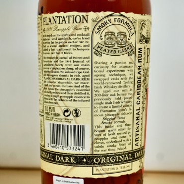Rum - Plantation Stiggins Fancy Smoky / 70cl / 40%